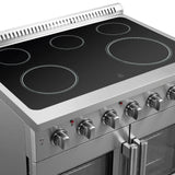 FORNO - Galiano 36-Inch French Door Electric Range with Convection Oven in Stainless Steel | FFSEL6917-36 FORNO - Galiano 36-Inch French Door Electric Range with Convection Oven in Stainless Steel | FFSEL6917-36