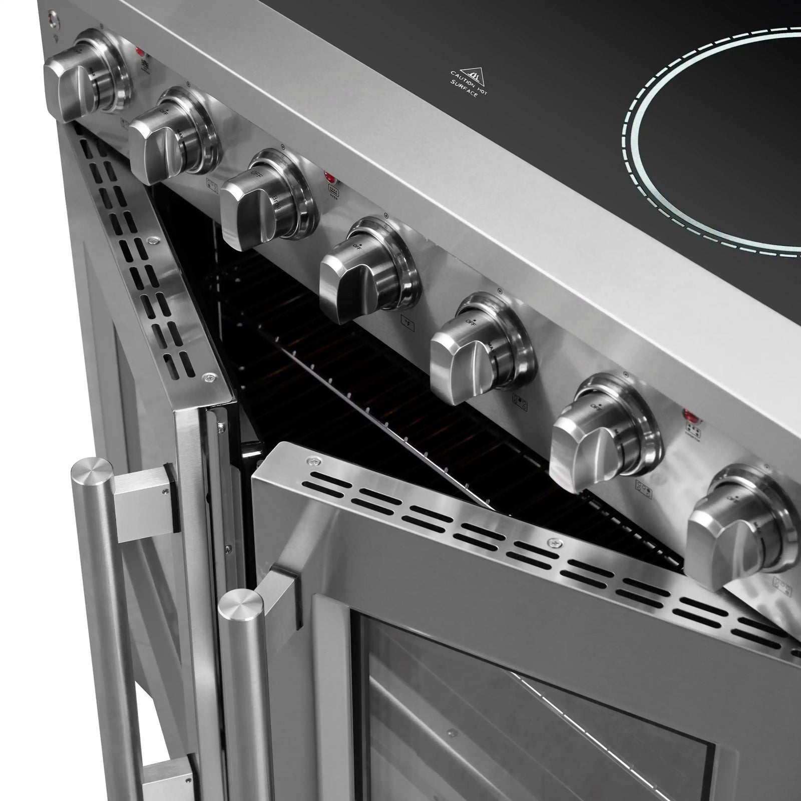 FORNO - Galiano 36-Inch French Door Electric Range with Convection Oven in Stainless Steel | FFSEL6917-36 FORNO - Galiano 36-Inch French Door Electric Range with Convection Oven in Stainless Steel | FFSEL6917-36