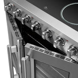 FORNO - Galiano 36-Inch French Door Electric Range with Convection Oven in Stainless Steel | FFSEL6917-36 FORNO - Galiano 36-Inch French Door Electric Range with Convection Oven in Stainless Steel | FFSEL6917-36