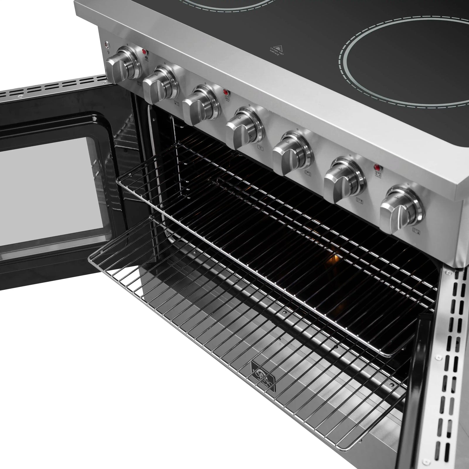 FORNO - Galiano 36-Inch French Door Electric Range with Convection Oven in Stainless Steel | FFSEL6917-36 FORNO - Galiano 36-Inch French Door Electric Range with Convection Oven in Stainless Steel | FFSEL6917-36