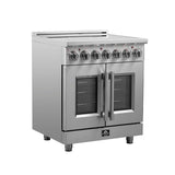 Forno - Massimo 30" Freestanding French Door Electric Range - FFSEL6955-30 Forno - Massimo 30" Freestanding French Door Electric Range - FFSEL6955-30