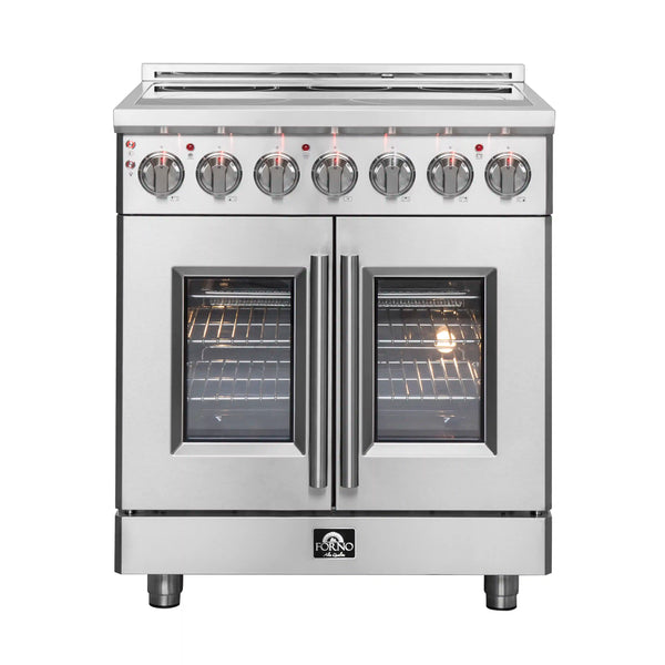 Forno - Massimo 30" Freestanding French Door Electric Range - FFSEL6955-30 Forno - Massimo 30" Freestanding French Door Electric Range - FFSEL6955-30