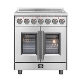 Forno - Massimo 30" Freestanding French Door Electric Range - FFSEL6955-30 Forno - Massimo 30" Freestanding French Door Electric Range - FFSEL6955-30