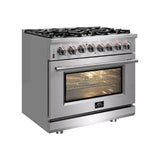 Forno - 30 in. Massimo 5 Burner Freestanding Dual Fuel Range in Stainless Steel - FFSGS6125-30 Forno - 30 in. Massimo 5 Burner Freestanding Dual Fuel Range in Stainless Steel - FFSGS6125-30