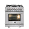 Forno - 30 in. Massimo 5 Burner Freestanding Dual Fuel Range in Stainless Steel - FFSGS6125-30