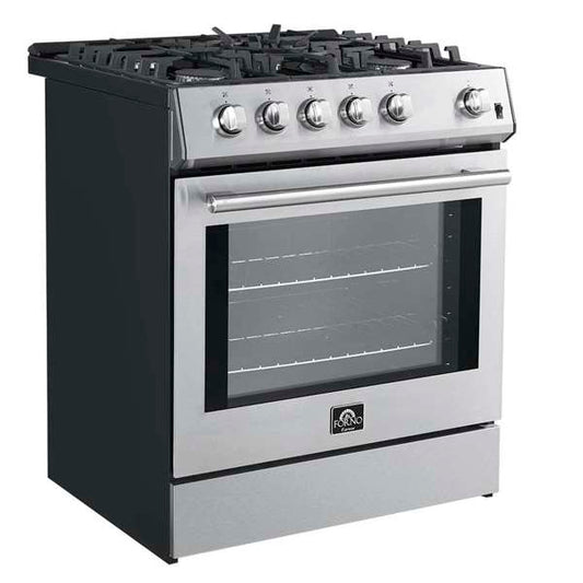 FORNO - Forno Leonardo 30" Stainless Steel Gas Range | FFSGS1116-30