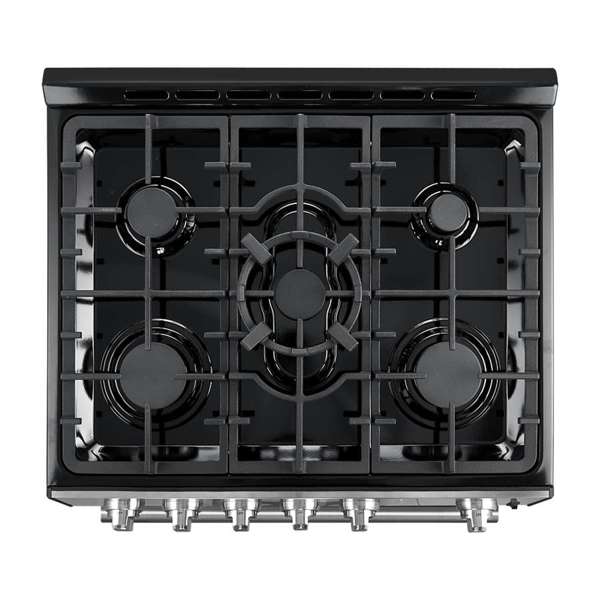 FORNO - Forno Leonardo Espresso 30" Black Gas Range, 5 Burners, 39 500 BTU, 5 cu.ft. Convection Oven | FFSGS1116-30BLK FORNO - Forno Leonardo Espresso 30" Black Gas Range, 5 Burners, 39 500 BTU, 5 cu.ft. Convection Oven | FFSGS1116-30BLK