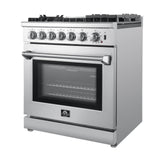 FORNO - Lazio 30-Inch Dual Fuel Range with 5 Sealed Burner in Stainless Steel with Air Fryer & Reversible Griddle FORNO - Lazio 30-Inch Dual Fuel Range with 5 Sealed Burner in Stainless Steel with Air Fryer & Reversible Griddle