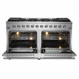FORNO - Galiano 60-Inch Gas Range with 10 Burners in Stainless Steel - FFSGS624460 FORNO - Galiano 60-Inch Gas Range with 10 Burners in Stainless Steel - FFSGS624460