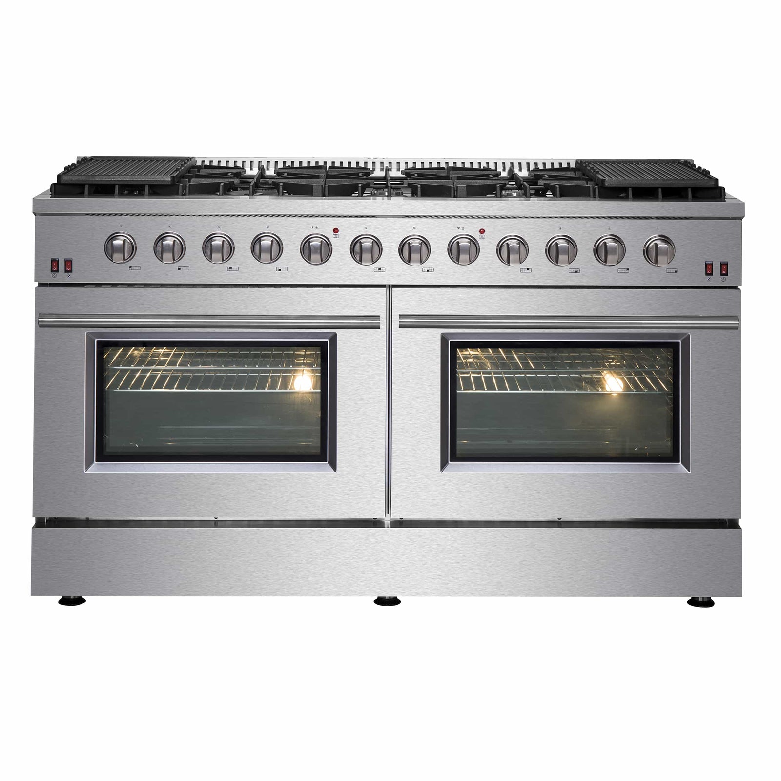 FORNO - Galiano 60-Inch Gas Range with 10 Burners in Stainless Steel - FFSGS624460 FORNO - Galiano 60-Inch Gas Range with 10 Burners in Stainless Steel - FFSGS624460