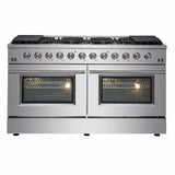 FORNO - Galiano 60-Inch Gas Range with 10 Burners in Stainless Steel - FFSGS624460 FORNO - Galiano 60-Inch Gas Range with 10 Burners in Stainless Steel - FFSGS624460
