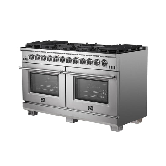 FORNO - 60-Inch Capriasca Gas Range with 10 Burners and 200,000 BTUs