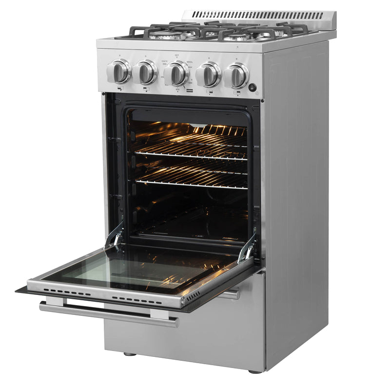 FORNO - 20-Inch Lamazze Gas Range with 4 Burners and 21,200 BTUs in Stainless Steel FORNO - 20-Inch Lamazze Gas Range with 4 Burners and 21,200 BTUs in Stainless Steel