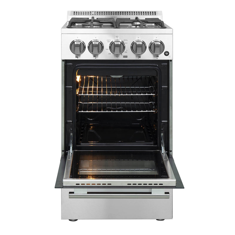 FORNO - 20-Inch Lamazze Gas Range with 4 Burners and 21,200 BTUs in Stainless Steel FORNO - 20-Inch Lamazze Gas Range with 4 Burners and 21,200 BTUs in Stainless Steel