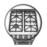 Forno - 24-Inch Gas Range with 4 Burners and 38,000 BTUs in Stainless Steel | FFSGS6272-24 Forno - 24-Inch Gas Range with 4 Burners and 38,000 BTUs in Stainless Steel | FFSGS6272-24