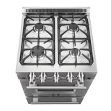 Forno - 24-Inch Gas Range with 4 Burners and 38,000 BTUs in Stainless Steel | FFSGS6272-24 Forno - 24-Inch Gas Range with 4 Burners and 38,000 BTUs in Stainless Steel | FFSGS6272-24