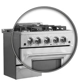 Forno - 24-Inch Gas Range with 4 Burners and 38,000 BTUs in Stainless Steel | FFSGS6272-24 Forno - 24-Inch Gas Range with 4 Burners and 38,000 BTUs in Stainless Steel | FFSGS6272-24