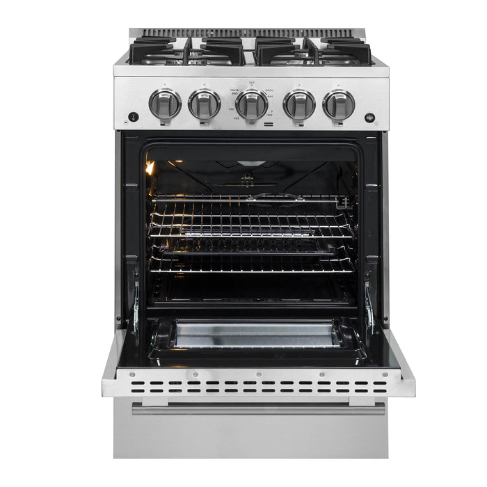 Forno - 24-Inch Gas Range with 4 Burners and 38,000 BTUs in Stainless Steel | FFSGS6272-24 Forno - 24-Inch Gas Range with 4 Burners and 38,000 BTUs in Stainless Steel | FFSGS6272-24
