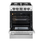 Forno - 24-Inch Gas Range with 4 Burners and 38,000 BTUs in Stainless Steel | FFSGS6272-24 Forno - 24-Inch Gas Range with 4 Burners and 38,000 BTUs in Stainless Steel | FFSGS6272-24