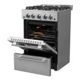 Forno - 24-Inch Gas Range with 4 Burners and 38,000 BTUs in Stainless Steel | FFSGS6272-24 Forno - 24-Inch Gas Range with 4 Burners and 38,000 BTUs in Stainless Steel | FFSGS6272-24