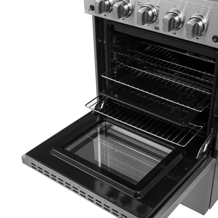 Forno - 24-Inch Gas Range with 4 Burners and 38,000 BTUs in Stainless Steel | FFSGS6272-24 Forno - 24-Inch Gas Range with 4 Burners and 38,000 BTUs in Stainless Steel | FFSGS6272-24