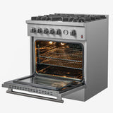 FORNO - Giovanni 30-inch Gas Range with 5 Gas Burners, 4.32 cu.ft. Convection Gas Oven with Temperature Gauge in Stainless Steel - FFSGS6274-30 FORNO - Giovanni 30-inch Gas Range with 5 Gas Burners, 4.32 cu.ft. Convection Gas Oven with Temperature Gauge in Stainless Steel - FFSGS6274-30