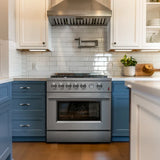FORNO - Giovanni 30-inch Gas Range with 5 Gas Burners, 4.32 cu.ft. Convection Gas Oven with Temperature Gauge in Stainless Steel - FFSGS6274-30 FORNO - Giovanni 30-inch Gas Range with 5 Gas Burners, 4.32 cu.ft. Convection Gas Oven with Temperature Gauge in Stainless Steel - FFSGS6274-30