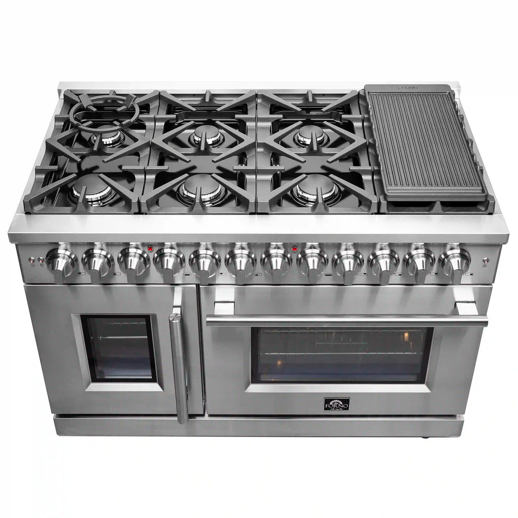Forno - 48" Massimo Freestanding French Door Dual Fuel Range - FFSGS6325-48 Forno - 48" Massimo Freestanding French Door Dual Fuel Range - FFSGS6325-48