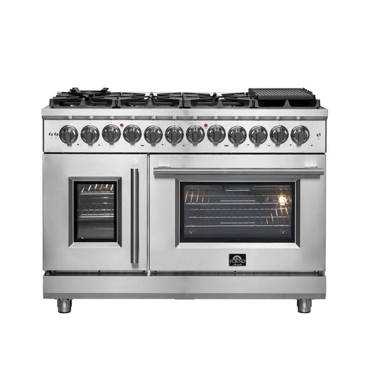 Forno - 48" Massimo Freestanding French Door Dual Fuel Range - FFSGS6325-48