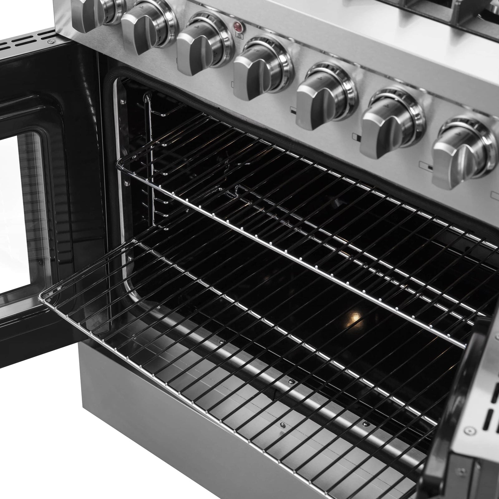 FORNO - 30-Inch Galiano Freestanding French Door Dual Fuel Range with 5 Burners and 68,000 BTUs in Stainless Steel FORNO - 30-Inch Galiano Freestanding French Door Dual Fuel Range with 5 Burners and 68,000 BTUs in Stainless Steel