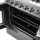 FORNO - 30-Inch Galiano Freestanding French Door Dual Fuel Range with 5 Burners and 68,000 BTUs in Stainless Steel FORNO - 30-Inch Galiano Freestanding French Door Dual Fuel Range with 5 Burners and 68,000 BTUs in Stainless Steel