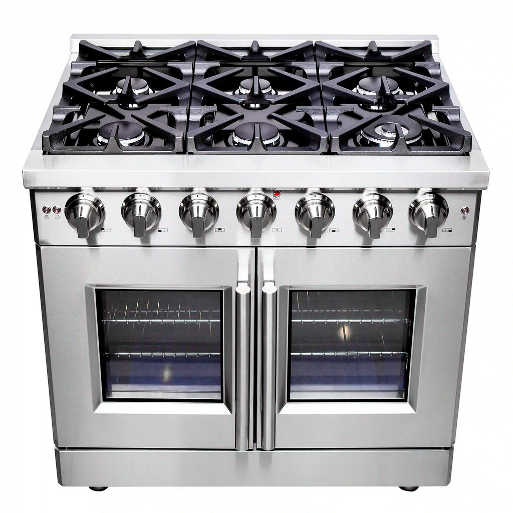 Forno - 36" Massimo Freestanding French Door Gas Range - FFSGS6439-36 Forno - 36" Massimo Freestanding French Door Gas Range - FFSGS6439-36