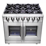 Forno - 36" Massimo Freestanding French Door Gas Range - FFSGS6439-36 Forno - 36" Massimo Freestanding French Door Gas Range - FFSGS6439-36