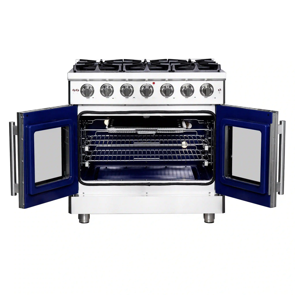 Forno - 36" Massimo Freestanding French Door Gas Range - FFSGS6439-36 Forno - 36" Massimo Freestanding French Door Gas Range - FFSGS6439-36