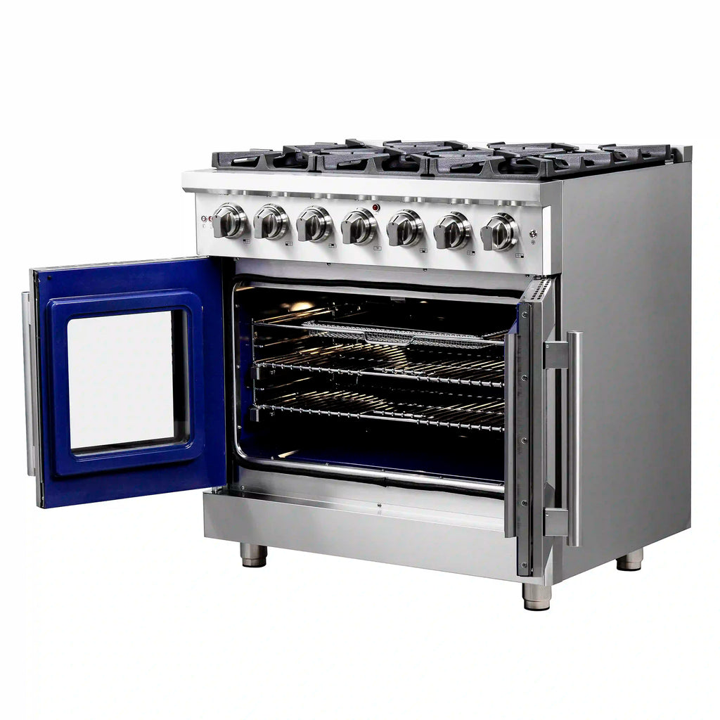 Forno - 36" Massimo Freestanding French Door Gas Range - FFSGS6439-36 Forno - 36" Massimo Freestanding French Door Gas Range - FFSGS6439-36