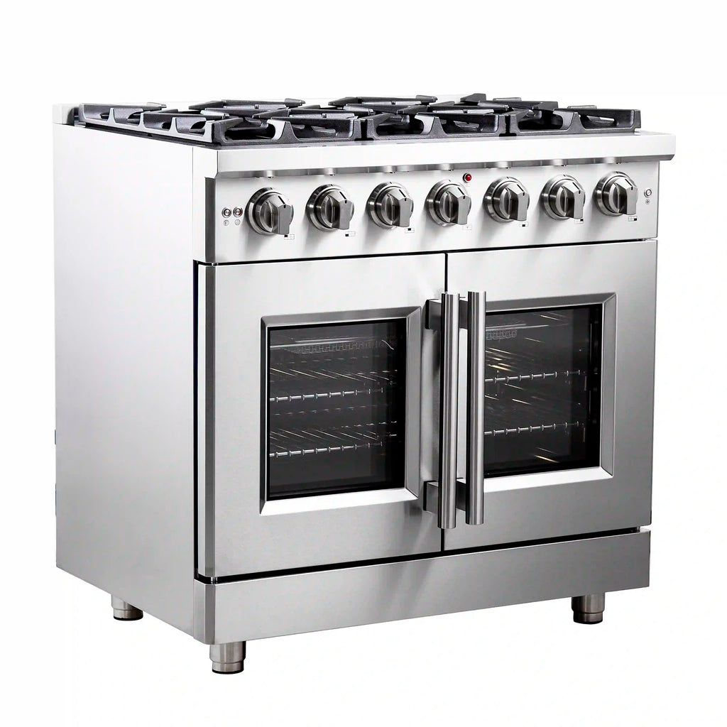 Forno - 36" Massimo Freestanding French Door Gas Range - FFSGS6439-36 Forno - 36" Massimo Freestanding French Door Gas Range - FFSGS6439-36