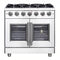 Forno - 36" Massimo Freestanding French Door Gas Range - FFSGS6439-36