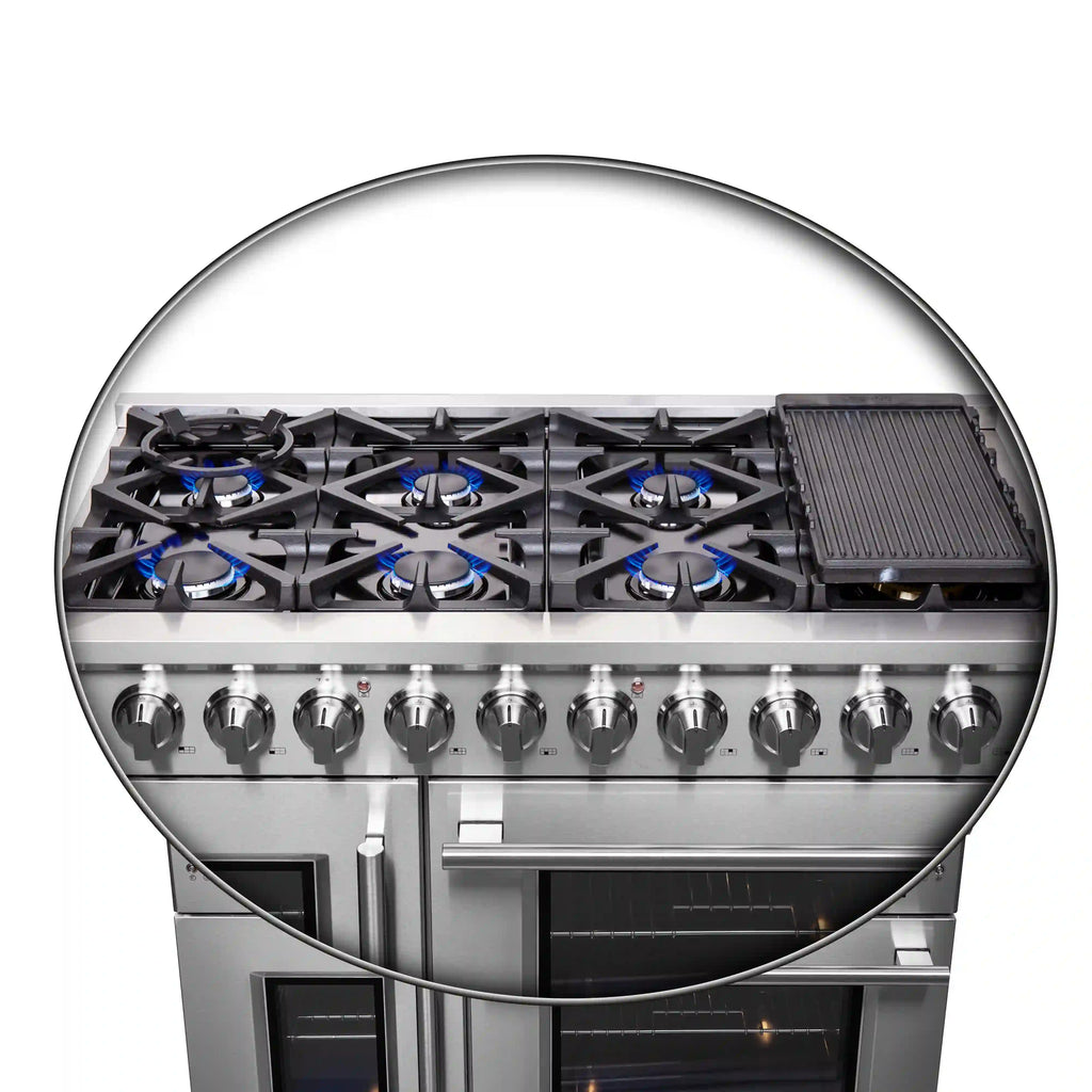Forno - 48" Massimo Freestanding French Door Gas Range - FFSGS6439-48 Forno - 48" Massimo Freestanding French Door Gas Range - FFSGS6439-48
