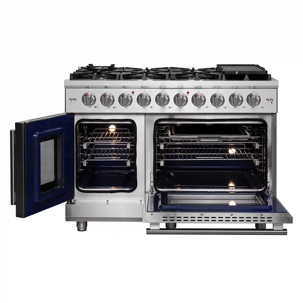 Forno - 48" Massimo Freestanding French Door Gas Range - FFSGS6439-48 Forno - 48" Massimo Freestanding French Door Gas Range - FFSGS6439-48