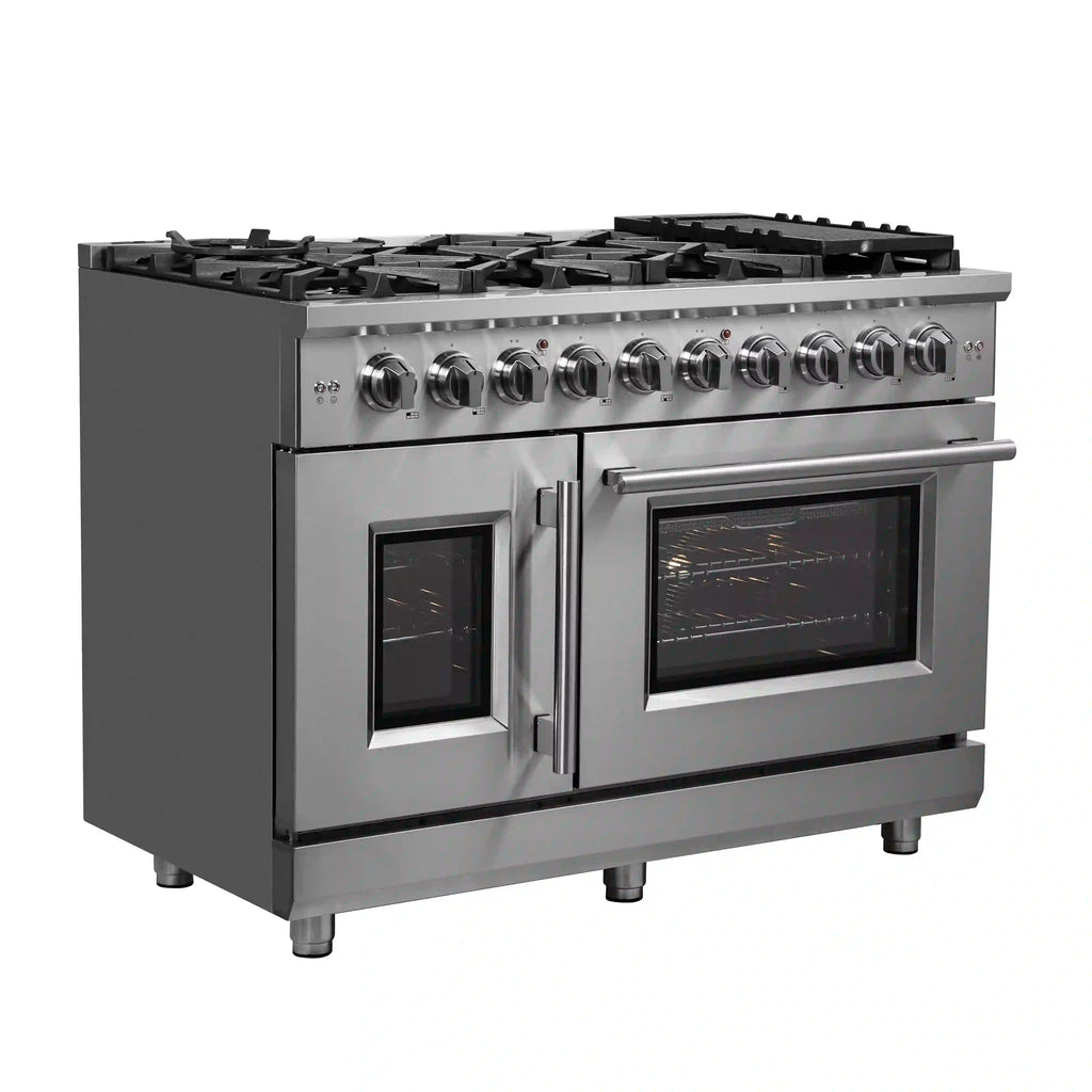 Forno - 48" Massimo Freestanding French Door Gas Range - FFSGS6439-48 Forno - 48" Massimo Freestanding French Door Gas Range - FFSGS6439-48