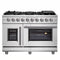 Forno - 48" Massimo Freestanding French Door Gas Range - FFSGS6439-48