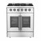 FORNO - 30-Inch Galiano Gas Range with 5 Gas Burners, 68,000 BTUs, & French Door Gas Oven in Stainless Steel