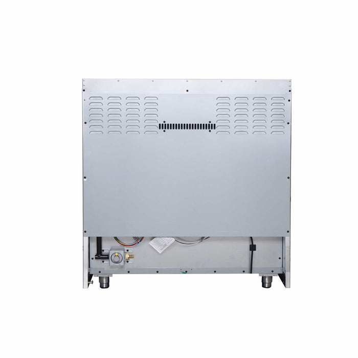 FORNO - 36-Inch Galiano Dual Fuel Range with 6 Gas Burners, 83,000 BTUs, & French Door Electric Oven in Stainless Steel FORNO - 36-Inch Galiano Dual Fuel Range with 6 Gas Burners, 83,000 BTUs, & French Door Electric Oven in Stainless Steel