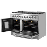 Forno 48-Inch Galiano Gas Range with 8 Gas Burners, 107,000 BTUs, & French Door Gas Oven in Stainless Steel Forno 48-Inch Galiano Gas Range with 8 Gas Burners, 107,000 BTUs, & French Door Gas Oven in Stainless Steel