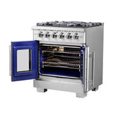 Forno 30-Inch Capriasca Gas Range with 5 Gas Burners, 100,000 BTUs, and French Door Gas Oven in Stainless Steel Forno 30-Inch Capriasca Gas Range with 5 Gas Burners, 100,000 BTUs, and French Door Gas Oven in Stainless Steel