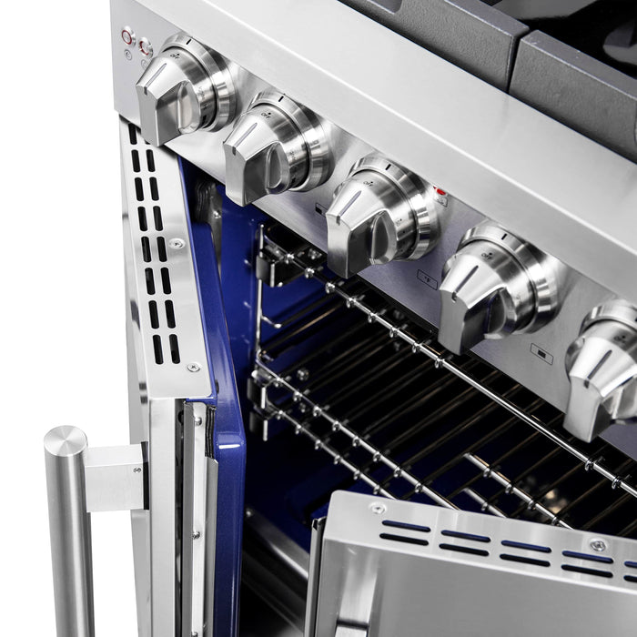Forno 30-Inch Capriasca Gas Range with 5 Gas Burners, 100,000 BTUs, and French Door Gas Oven in Stainless Steel Forno 30-Inch Capriasca Gas Range with 5 Gas Burners, 100,000 BTUs, and French Door Gas Oven in Stainless Steel