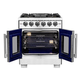 Forno 30-Inch Capriasca Gas Range with 5 Gas Burners, 100,000 BTUs, and French Door Gas Oven in Stainless Steel Forno 30-Inch Capriasca Gas Range with 5 Gas Burners, 100,000 BTUs, and French Door Gas Oven in Stainless Steel