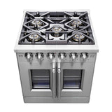 Forno 30-Inch Capriasca Gas Range with 5 Gas Burners, 100,000 BTUs, and French Door Gas Oven in Stainless Steel Forno 30-Inch Capriasca Gas Range with 5 Gas Burners, 100,000 BTUs, and French Door Gas Oven in Stainless Steel