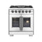 Forno 30-Inch Capriasca Gas Range with 5 Gas Burners, 100,000 BTUs, and French Door Gas Oven in Stainless Steel