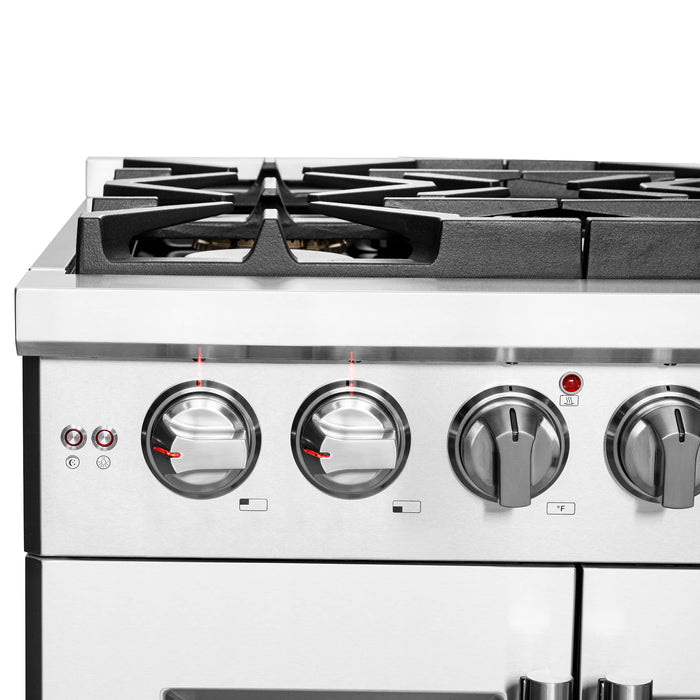 Forno 30-Inch Capriasca Gas Range with 5 Gas Burners, 100,000 BTUs, and French Door Gas Oven in Stainless Steel Forno 30-Inch Capriasca Gas Range with 5 Gas Burners, 100,000 BTUs, and French Door Gas Oven in Stainless Steel